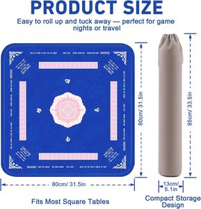 Mahjong bảng Mat xách tay mang Túi giảm tiếng ồn 2 con xúc xắc không trượt cho Poker thẻ Hội Đồng Quản trị gạch trò chơi - Product Image 2