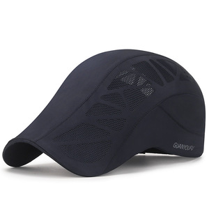 Men's Breathable Mesh Baseball Cap Summer Sun Protection Quick Drying Outdoor Hat Black - Product Image 4