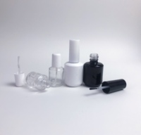 LanJing Bouteille de vernis à ongles avec logo personnalisé Couvercle de surface d'estampage à chaud noir et blanc de haute qualité avec boîte cadeau