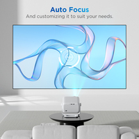 Projecteur intelligent Rigal C35 avec système d'exploitation Android, projecteur LCD à mise au point automatique pour la maison et les loisirs