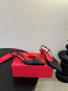 Sandalias de Tacón Alto con Tira Trasera Plateada Espejo, Diseño Sexy para Verano, Forro Rojo, Transpirables e Impermeables para Mujer - Product Image 4