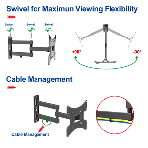 Supporto <span class=keywords><strong>TV</strong></span> Economico con Braccio Girevole Regolabile e Movimento Completo E15CBHL - Product Image 4