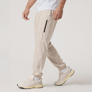 กางเกงวิ่งสำหรับผู้ชายสีดำแบบถักกางเกงผ้าฝ้ายลำลองกลางแจ้งกำหนดได้เอง - Product Image 2