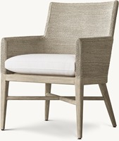 Chaise en herbe de mer durable et moderne, cadre en bois haut de gamme, meubles d'intérieur