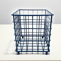 Panier de rangement de petits objets de bureau en treillis métallique en métal Organisateur de rangement domestique