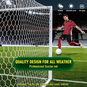 <span class=keywords><strong>Filet</strong></span> <span class=keywords><strong>de</strong></span> <span class=keywords><strong>but</strong></span> <span class=keywords><strong>de</strong></span> football, professionnel, blanc, robuste, <span class=keywords><strong>de</strong></span> remplacement, extérieur, taille standard, résistant aux intempéries pour l'entraînement et les matchs - Product Image 5