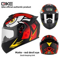 Coque ABS Qike pour casque de moto intégral toutes saisons pour hommes et femmes, certifié 3C/DOT