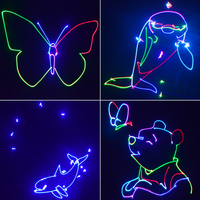 Profesional 12W RGB Disco luz láser a todo Color 3D animación Mini proyector para club nocturno fiesta jardín escenario iluminación para Dj