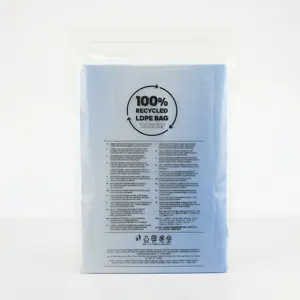 가방 재활용 지퍼 재활용 제품 명확한 의류 플랫 씰 Prolypopylene 매트 100% 라벨 의류 포장 재활용 가방 플라스틱