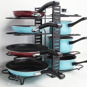 Kitchen Under the Sink Pot Rack Organizer Detachable Pot Cover Rack <b>Pan</b> and Pot Lid Organizer Rack Holder - Product Image 3