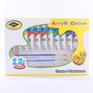 Juego de pintura de color agua para niños, 12 colores, 12ML, venta al por mayor, juego de pintura de acuarela no tóxica - Product Image 4