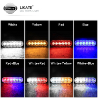 LKT 6 LED Flash Strobe Not warnleuchte für Auto Auto Truck SUV Motorrad Seiten blitz Warn blinklicht 12V-24V