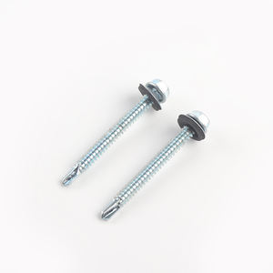 <span class=keywords><strong>Tornillos</strong></span> Autoperforantes de Acero al Carbono 1022 para Techos Metálicos, Fabricados en China, con Cabeza Hexagonal y Zincado Blanco, Arandela EPDM para Paneles Sándwich - Product Image 6