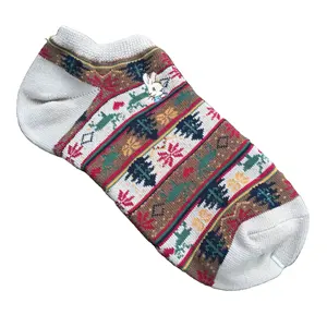 חדש סגנון אתני סגנון חג המולד איילים אקארד מחוזק וחוט נשים של כותנה גרביים