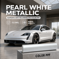Film de protection de peinture (PPF) en TPU blanc nacré, anti-jaunissement, aliphatique, haute brillance, rouleau de 1,52x15m, vente en gros