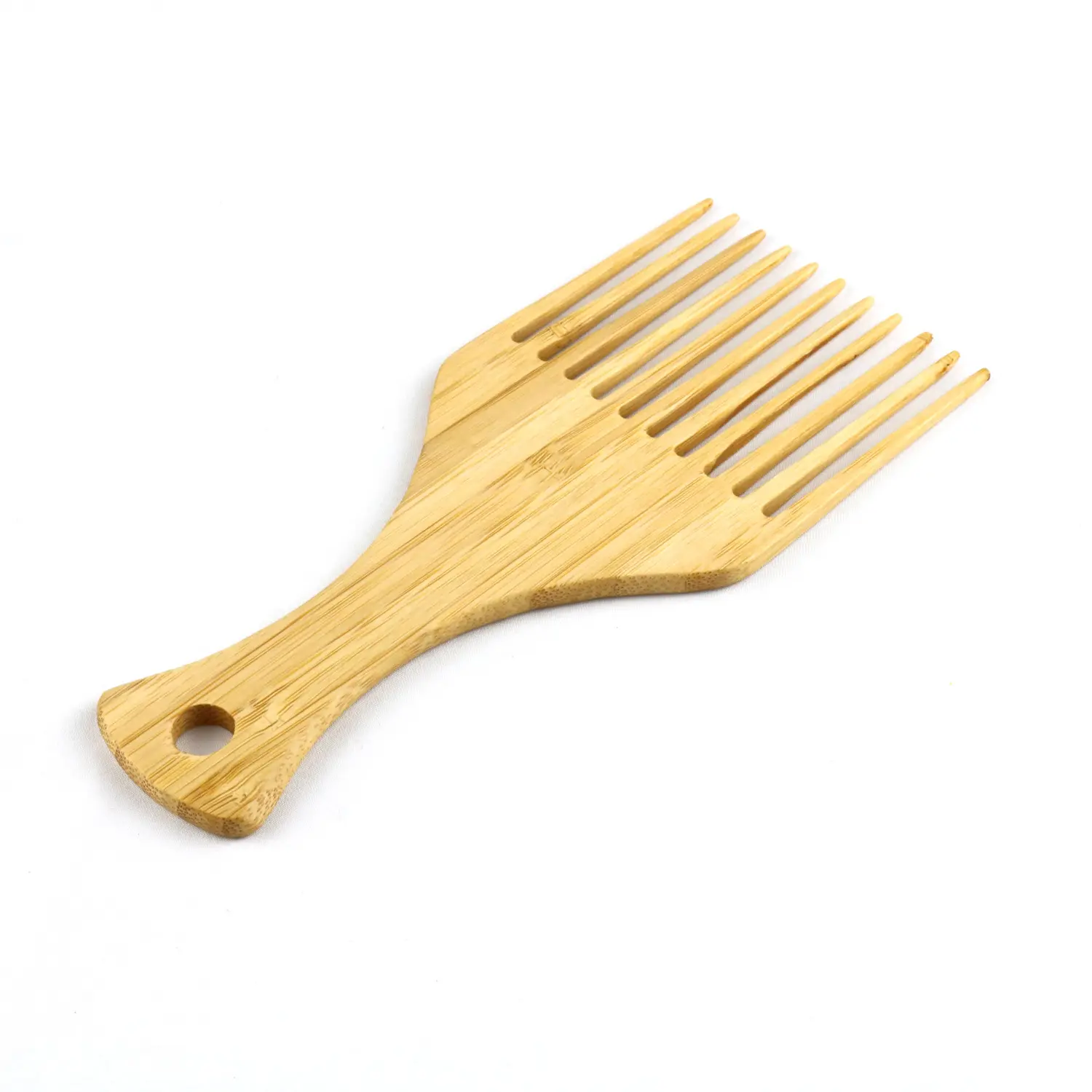 Wholesale Custom High Quality Hair Hot Styling Hairdressing Supplies Tools Bamboo Wide Hair Tooth Combs Afro Pick Hair Comb