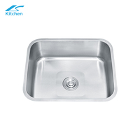 Directement de K China Factory Évier de cuisine à bol unique en acier inoxydable Monté sur le comptoir Série en gros-Robinet de lavabo sous plan