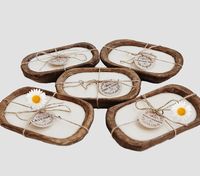 Werkseitig gestaltete LO85-Duftkerzen aus Holz in privater Form-Ideal für Tisch dekoration im Bauernhaus und religiöse Veranstaltungen