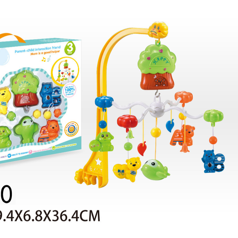 Baby Crib Mobile with Lights and Relaxing Music Includes Ceiling Light Projector with Stars Animals Kids Mobile