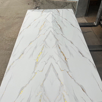 Panneau mural en PVC marbré brillant imperméable à l'eau pour la décoration intérieure des hôtels