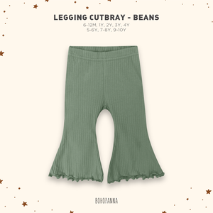 Leggings acanalados para niñas con volantes, pantalones de bebé transpirables de punto para primavera y verano - Product Image 2