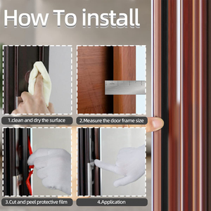 19.6 ft Cao Su Cửa Ra Vào & Cửa Sổ Thời Tiết Tước Cách Âm Dải Cách Nhiệt Tự Dính Khung Cửa Khoảng Cách Chặn Dải Con Dấu - Product Image 6