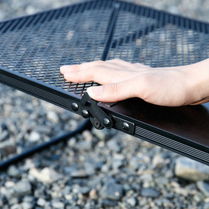 Ngoài Trời Gấp Cắm Trại Bảng Nhỏ Thép Lưới Bàn Nướng Thịt Nướng Với Cánh Có Thể Điều Chỉnh Chiều Cao Di Động Mang Theo - Product Image 5