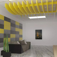 Panneaux acoustiques en coton pour plafond ignifuges Classe B pour le contrôle du son de la pépinière et les systèmes de réduction du bruit des espaces de bureau ouverts