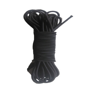 Black Bungee <b>Cord</b> 4 Mm 5 Meters <b>Braided</b> Elastic Rope For Industrial Use - Product Image 1