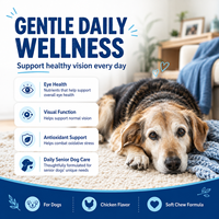 Complément oculaire WANZIBEI OEM/ODM pour chiens : Soutien de la vision avec lutéine, vitamines C et DHA pour une nutrition et une protection oculaires optimales