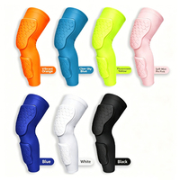 Manchons de compression longs pour jeunes avec coussinets alvéolés, protège-tibias et genouillères pour enfants