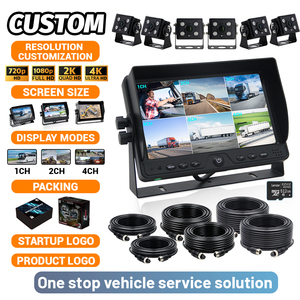 Sistema de Asistencia de Marcha Atrás para Coche con Pantalla de 9 Pulgadas y Cámara de Respaldo con 4-6CH y BSD para Sistema de Reversa de Camión - Product Image 2