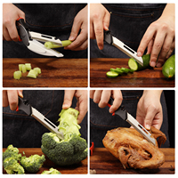 Ciseaux de cuisine multifonctions 2 en 1 Ciseaux de cuisine en acier inoxydable avec manche en PP Ciseaux de cuisine détachables