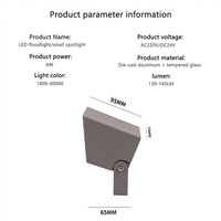 3W-5W Mini Square Flood Light IP65 Lámpara LED de ahorro de energía para iluminación de paisaje de pilar de techo de pared