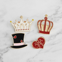 Bros Penjualan Laris Pin Enamel Lencana Pelajar Cantik Mahkota Pria Imut Kartun Mode Eropa dan Amerika