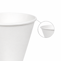 Gobelet jetable blanc pour glace pilée 4oz 6oz, cône en papier pour crème glacée pilée, fournitures pour fêtes estivales et glace pilée
