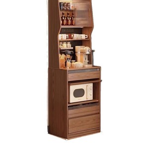 Solid Wood Tall <b>Cabinet</b> 900mm Plus 3 Drawers <b>Kitchen</b> Storage Narrow Tea <b>Cabinet</b> For <b>Small</b> Apartment - Product Image 5