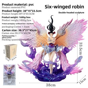 <span class=keywords><strong>Figura</strong></span> de <span class=keywords><strong>Nico</strong></span> <span class=keywords><strong>Robin</strong></span> de One Piece, Estatua GK con Alas, Modelo de Anime en PVC con Efecto de Llama Púrpura y Cabeza Extraíble - Product Image 6