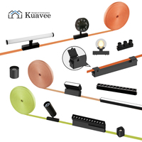 Système d'éclairage magnétique encastré flexible tissé pour plafond intérieur moderne Kuavee, éclairage sur rail magnétique LED