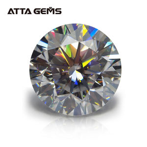 Tamaño pequeño 1mm a 2,5mm <span class=keywords><strong>Moissanite</strong></span> VVS1 DEF Color ronda brillante corte 8 corazón flecha anillo de diamantes sueltos precio por quilate - Product Image 1