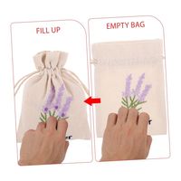 Sacs Sachet Toile Lavande avec Logo Brodé Personnalisé 10x14cm avec Cordon de Serrage