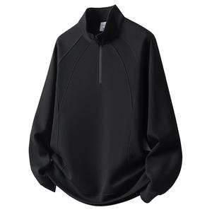 Nouveau <span class=keywords><strong>pull</strong></span> décontracté à col montant, coupe ample, anti-boulochage, avec demi-fermeture éclair et poches latérales, idéal pour le printemps et l'automne - Product Image 3