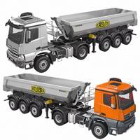 Camion benne télécommandé HUINA Kabolite K5801 1/14 en métal renforcé, modèle de tracteur-remorque 4x4 à 12 canaux 2.4G avec chargeur