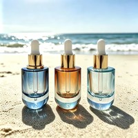 Botol Penetes Kaca Wadah Makeup Cair 30ml 50ml Botol Dispenser Kosmetik Perawatan Kulit Serum Minyak Esensial