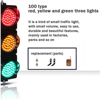 Feux de signalisation routière à LED à trois couleurs à haute visibilité, portables, de qualité ingénieriste, alimentés par énergie solaire, en aluminium, 4500 lm, 85 V