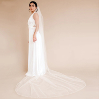 Voile de mariée lourd brodé de perles pour femmes, voiles de mariée faits à la main, voile de mariée en cristal brodé de perles