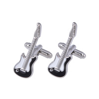 Boutons de manchette élégants style violon, personnalisés pour homme, accessoire de mode pour costume et chemise, bijoux tendance pour mariage et smoking, cadeau