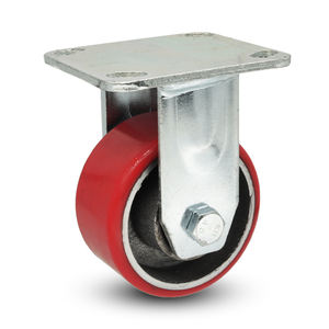 6-Zoll-Industrierollen Heavy Duty No Noise Polyurethan-Rad rollen mit drehbarer Brems platte - Product Image 4