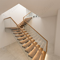 PRIMA Escalier Moderne Complet avec Rampe et Main Courante – Ensemble d'Escalier Intérieur pour Maison Moderne – Meilleur Prix