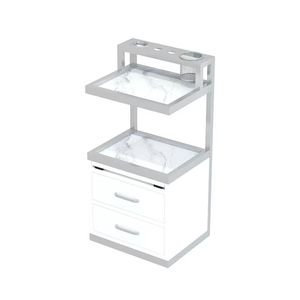 Modern Gold Wall Mounted Salon Furniture Hair Salon Stations Equipment With <b>Tool</b> Storage Cabinet for Barber Shop - Product Image 3